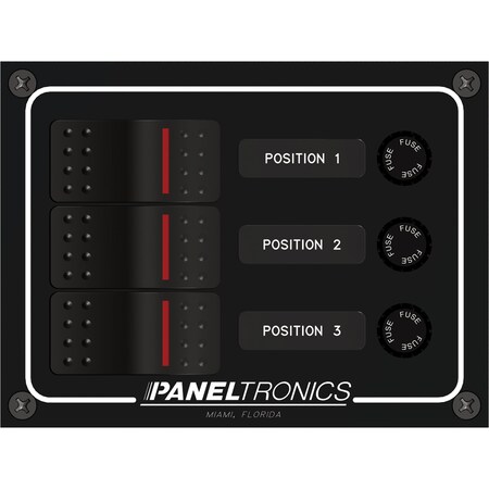 Paneltronics Dc 3 Position Illuminated Rocker Switch 9960014B